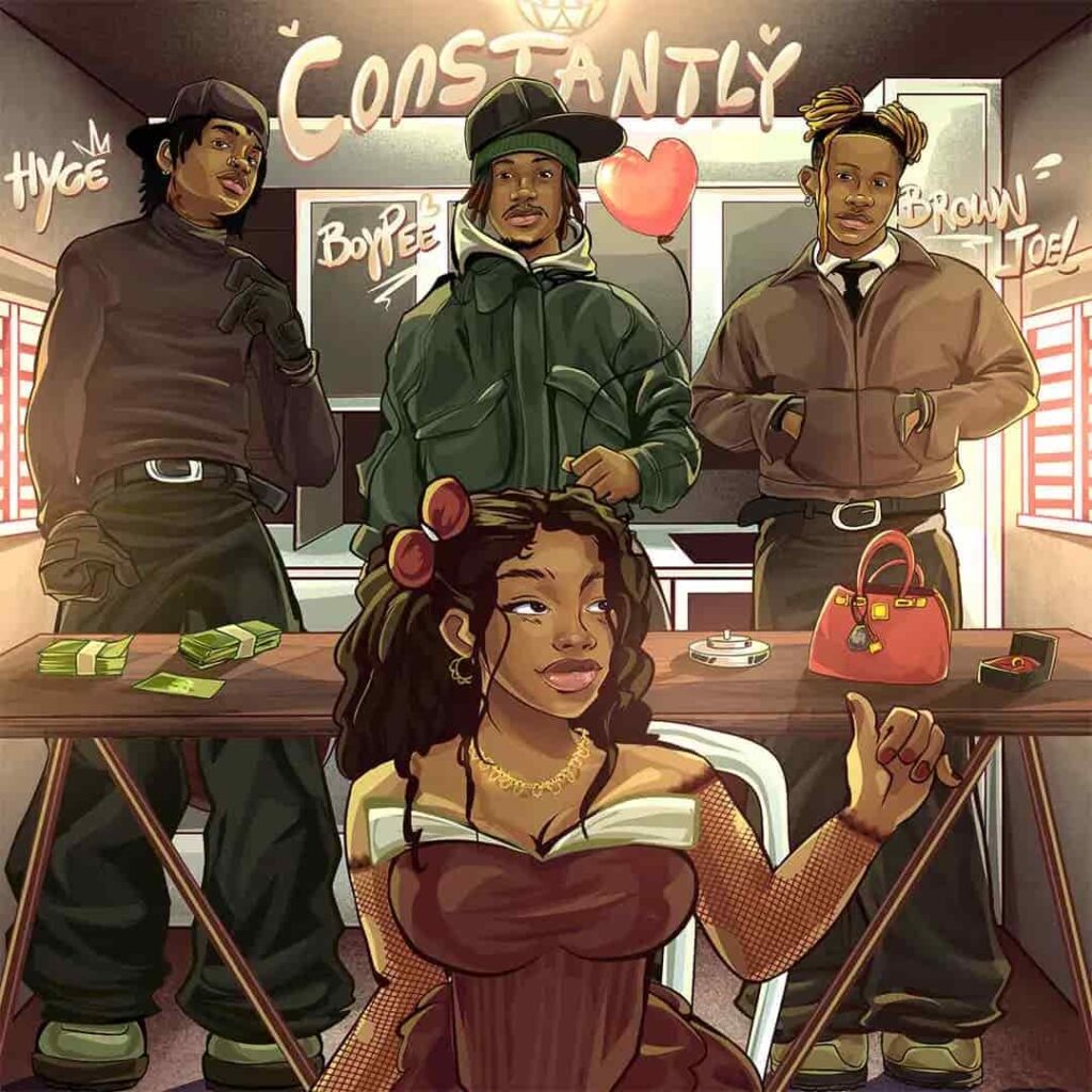 Hyce – Constantly ft. BoyPee & Brown Joel Artwork