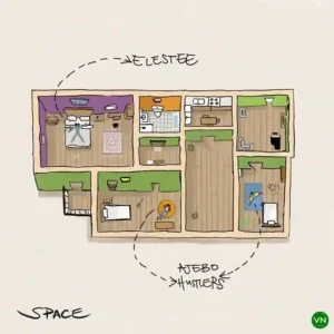 Elestee – Space ft. Ajebo Hustlers Artwork